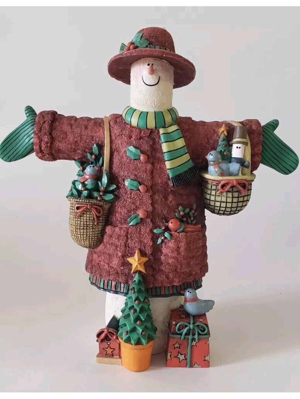 VTG Snowman Lang & Wise 1st Edition Red Cap Coat 1998 Classic Santa Sue Dreamer